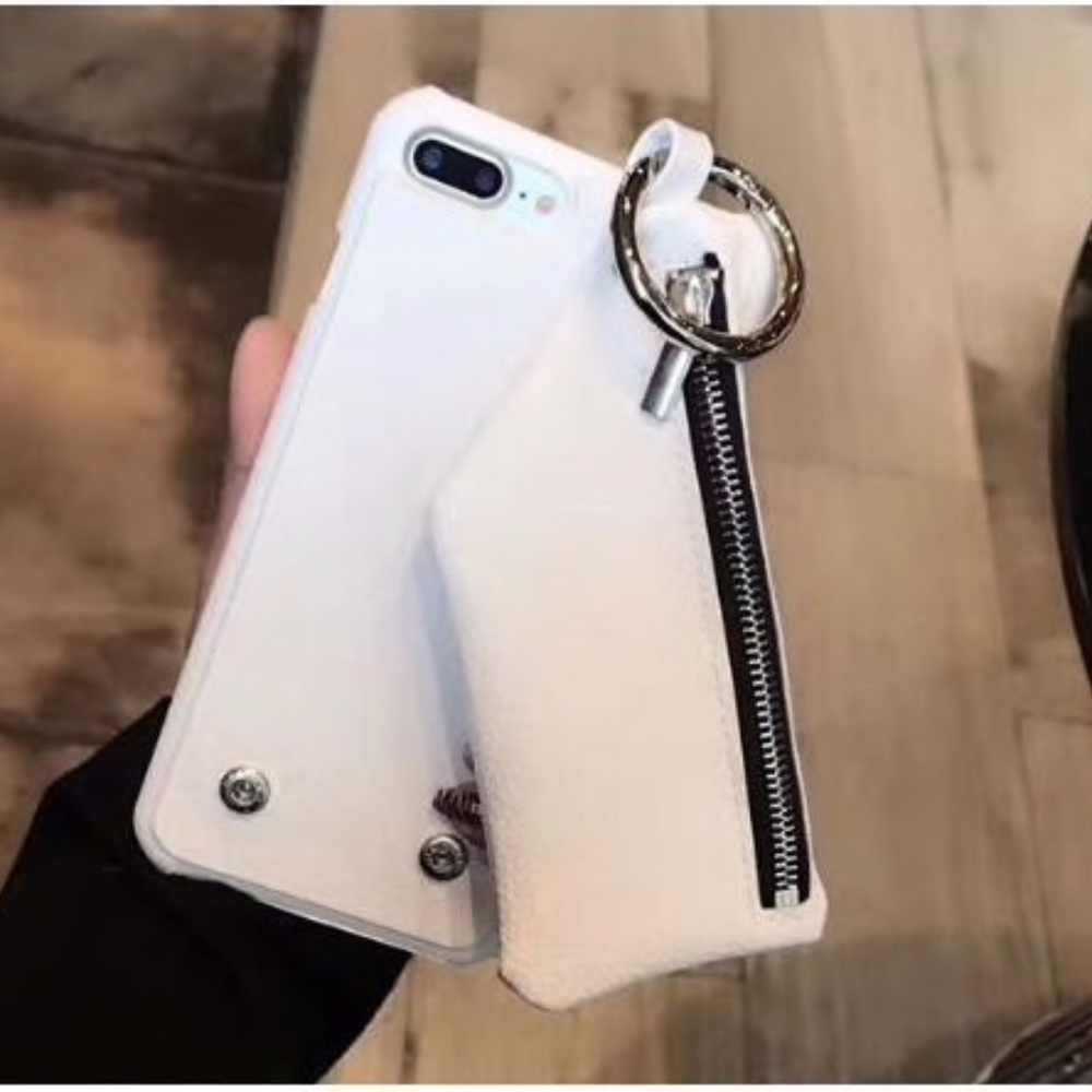 RE-STOCK IN!! *WHITE* Phone Case W/Zip Compartment - Picture 3 of 8